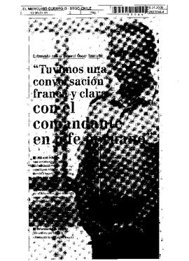 Entrevista al general Óscar Izurieta.