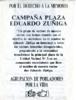 Por el Derecho a la Memoria Campaña Plaza Eduardo Zuñiga