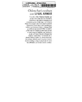Chileno hará escultura con 18 mil armas.