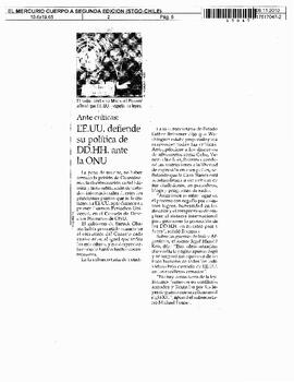 Ante críticas: EE.UU. defiende su política de DD.HH. ante la ONU