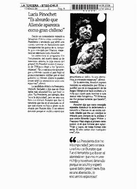 Lucía Pinochet: "Es absurdo que Allende aparezca como gran chileno".
