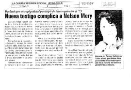 Nueva testigo complica a Nelson Mery