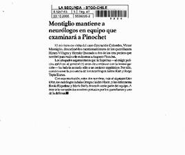 Montiglio mantiene a neurólogos en equipo que examinará a Pinochet.