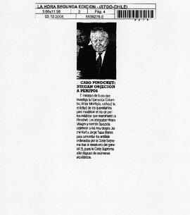 Caso Pinochet: Niegan objeción a peritos.