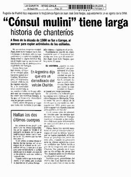 "Consul mulini" tiene larga historia de chanteríos.