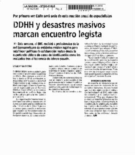 DDHH y desastres masivos marcan encuentro legista.