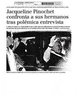 Jacqueline Pinochet confronta a sus hermanos tras polémica entrevista