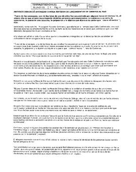 Abogado denunció amenazas contra testigos de lanzamiento de cuerpos al mar