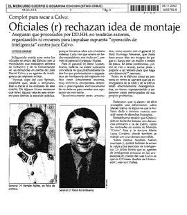 Oficiales (r) rechazan idea de montaje