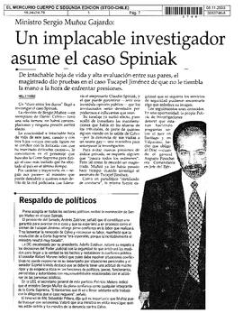Un implacable investigador asume el caso Spiniak